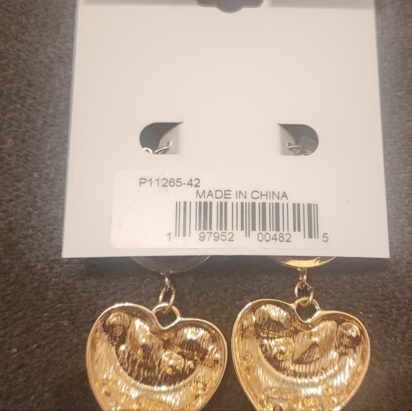Juicy Courture Heart Dangle. Hoop Earrings1 - Picture 3 of 3